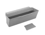 Metaltex Cleantex virtuvės atliekų surinkimo padėklas, pilkas plastikas, 3L, kabinamas ant spintelės, be įrankių 297526000