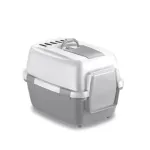 STEFANPLAST WivaCat uždara kraiko dėžė katėms 55x40x40 cm balta/pilka