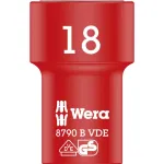 VDE Zyklop-Steckschl&uuml;ssel-Einsatz, 18mm, 3/8 rot/gelb, isoliert bis 1.000 Volt