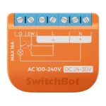 SwitchBot Relay Switch 1PM W5502310 &mdash; i&scaron;manus relės modulis su energijos stebėjimu ir Matter palaikymu