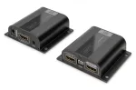 DIGITUS HDMI prailgintuvo rinkinys, 50 m per tinklo kabelį (CAT6/6a/7), EDID, 1x HDMI kilpinė i&scaron;vestis, FHD 1080p