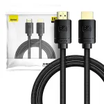 Baseus High Definition Series HDMI 2.1 laidas, 8K 60Hz, 3D, HDR, 48Gbps, 2m (juodas)