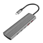 LogiLink USB 3.2 Gen2 Hub 4+1 prievadas 2x USB-A 2x USB-C PD 100W aliuminis