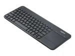Belaidė klaviatūra su jutikliniu kilimėliu Logitech K400 Plus - 2.4 GHz - Čeki&scaron;ka - Juoda