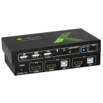 Techly IDATA KVM-HDMI2U 2x1 USB HDMI KVM jungiklis 4Kx2K, juodas