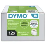 DYMO S0722420 LabelWriter siuntų / vardinių kortelių etiketės, 54 x 101 mm, 12 ritinėlių po 220 (2640 etikečių), lipnios, baltos