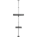 Techly ICA-TR32 TV stovas tarp grindų ir lubų 177,8 cm (70 col.) sidabrinis