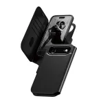 PanzerGlass CARE Tango 2-in-1 dėklas su pinigine ir MagSafe, skirtas iPhone Air, juodas