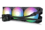 Skysčio au&scaron;inimo rinkinys Alphacool Pro Aurora 420 CPU AIO 14 cm Juoda Balta