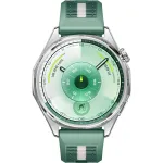 Huawei WATCH GT 6 (46 mm) i&scaron;manus laikrodis: 1,47 colio AMOLED 466 x 466, jutiklinis ekranas, integruotas GPS, 64 GB, plieninis korpusas, žalias pintas dirželis