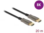 DELOCK Active Optical HDMI laidas - A Ki&scaron;tukas - A Ki&scaron;tukas - 8K 60 Hz - 20 m - Juoda