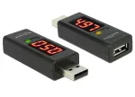 DeLOCK 65569 USB 2.0 įtampos ir srovės testerio adapteris, juodas