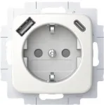 BUSCH JAEGER SCHUKO ki&scaron;tukinis lizdas USB-A+C 20 EUCB2USBAC-214 (2CKA002011A6296)
