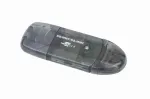 USB 2.0 kortelių skaitytuvas Gembird FD2-SD-1 &mdash; MMC/SD/SDHC/SDXC, 73&times;30&times;10 mm, 13 g, juodas