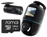 Vaizdo registratorius 70mai Omni X800 4K su 70mai 128 GB SD kortele &ndash; 4K priekinė ir salono įra&scaron;ymas