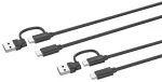 USB 3.2 Gen 1 (3.1 Gen 1) kabelis Speedlink SL-460101-BK, 3 m, USB A/USB C į USB C, juodas