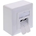 InLine 76842A Ki&scaron;tukinis lizdas 2x RJ-45 Baltas Tinklo kabelis Cat 6a