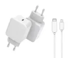 CoreParts MBXUSB-AC0015 universalus greitojo įkrovimo adapteris, balta spalva