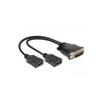 Vaizdo kabelio adapteris DeLOCK 65280 0,25 m DMS 2x HDMI juodas