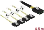Laidas DeLOCK 85800 Mini SAS SFF-8087 0,5 m Juodas