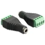 Adapteris lizdo&ndash;gnybtų blokui DeLOCK 65457 3,5 mm 4 kontaktų juodas žalias