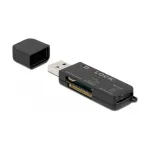 DeLOCK SuperSpeed USB kortelių skaitytuvas SD, Micro SD, MS