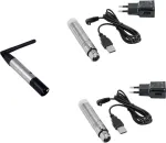 EUROLITE QuickDMX belaidis DMX rinkinys Siųstuvas 1x + Imtuvai 2x (AKKU) modelis 20000900