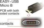 Laidas DeLOCK EASY-USB 2.0 Type-A vyri&scaron;kas į Micro-B vyri&scaron;kas kampuotas 5 m juodas