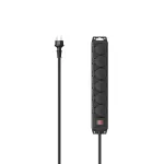 Hama 00223065 ilgintuvas 2 m 6 ki&scaron;tukinių lizdų lauko juodas