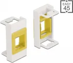 Delock 81358 Easy 45 modulio skydelis, užspaudžiamas laikiklis, baltas/geltonas