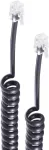 shiverpeaks &reg;-BASIC-S-Telefono ragelio spiralinis laidas 2x 4P4C, baltas, 4,0 m (BS70134)