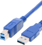 USB kabelis Helos 014683 USB 3.2 Gen 1 3 m USB A USB B mėlynas