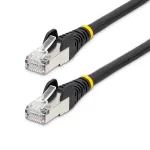 StarTech.com CAT6a Ethernet kabelis 50 cm, juodas, LSZH, 10GbE 500MHz, 100W PoE++, S/FTP, su apsauginiais gaubtais