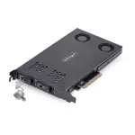 StarTech.com Dviejų lizdų M.2 NVMe SSD PCIe x8 i&scaron;imamas mobilus krep&scaron;ys; Reikalinga bifurkacija; Įrankiams nereikalingas montavimas, PCIe pagrindinė plok&scaron;tė su dviem kar&scaron;tojo keitimo lizdais