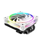 CPU au&scaron;intuvas Akasa SOHO H6L RGB baltas &ndash; žemo profilio radiatorius su RGB ventiliatoriumi, skirtas mini-ITX kompakti&scaron;koms sistemoms