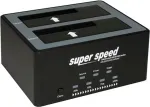 ROLINE HDD doko stotelė - 2 lizdai - 6,4 cm, 8,9 cm (2,5, 3,5 colio) - SATA 6Gb/s - 600 MB/s - USB 2.0 - Juoda (16.01.4122)