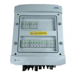 EMITER Switchgear Attached DC Hermetic IP65 EMITTER su Noark 1000V Type 1+2 nuolatinės srovės apsaugos nuo vir&scaron;įtampių įtaisu, 6x PV eilutė, 6x MPPT