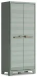 KETER Space Winner Tall Storage Cabinet Green/Grey 3 Adjustable Shelves Lockable