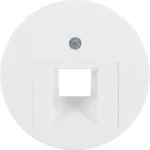 Hager WLF1007WG Centrinė plok&scaron;telė UAE lizdui, poliarinė balta, blizgi, System r.Classic