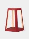 Lexon Lantern LED lempa su belaidžiu įkrovikliu tamsiai raudona LH94DR