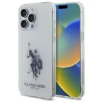Apple iPhone 15 Pro Max 6,7 colio apsauginis dėklas U.S. POLO ASSN. Shiny Big Logo, baltas
