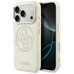 Guess Perforated 4G MagSafe Dėklas, skirtas Apple iPhone 17 Pro Max - Smėlio spalvos
