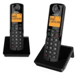 Alcatel S280 DUO belaidis DECT telefonas su atsakikliu &ndash; 2 rageliai, juoda