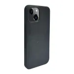 iLike Apple iPhone 14 Silicone Plastic Case Eco Print Design Black