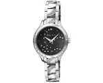 ELIXA Woman E119L483 Analoginis kvarcinis laikrodis 30mm nerūdijančio plieno tinklelio juosta juoda