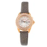 Folli Follie Woman WF1B006STM 30mm kvarcinis analoginis laikrodis su pilka odine apyranke