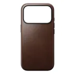 NOMAD Modern Leather Case, skirta iPhone 17 Pro &ndash; Rustic Brown Horween Leather su MagSafe
