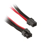SilverStone 6-Pin-PCIe į 6-Pin-PCIe laidas 250mm - juoda/raudona