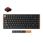 Keychron K3M-F1 75% Low-Profile mechaninė klaviatūra, Gateron Red jungikliai, RGB, Hot-Swap, Bluetooth 5.1 ir USB-C, juoda