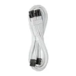 CableMod C-Series Pro ModMesh jungiamasis tiltinis kabelis - 8+8 kontaktų PCIe, baltas, 60 cm
